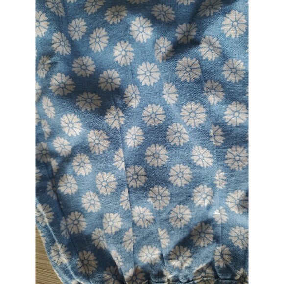 New Abercrombie & Fitch Womens Blue Floral Linen Blend Elastic Waist Shorts XS - Picture 2 of 11